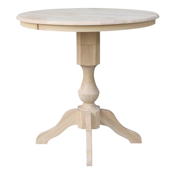 International Concepts Round 36 in Round Top Pedestal Table, 40.9 inH, Unfinished, 36 in W, 36 in L, 40.9 in H, Wood K-36RT-11P-2 - main